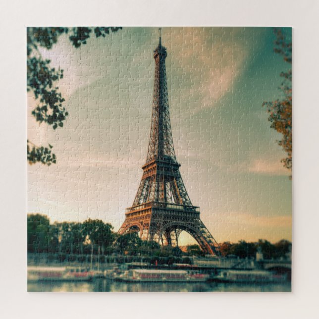 Puzzle Torre Eiffel arrojar almohada (Vertical)