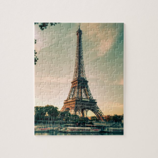 Puzzle Torre Eiffel arrojar almohada (Vertical)