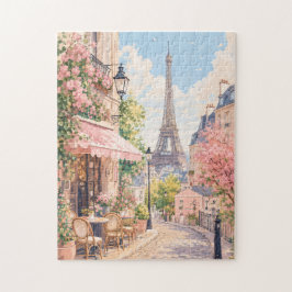 Puzzle Torre Eiffel de París Calle Pastel | París Románti