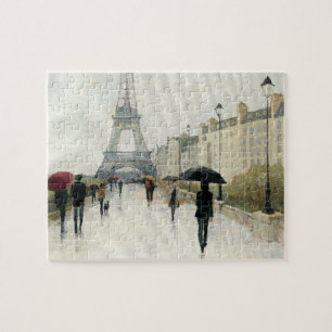 Puzzle Torre Eiffel el   París en la lluvia