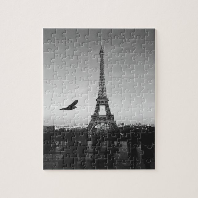 Puzzle Torre Eiffel en blanco y negro (Vertical)