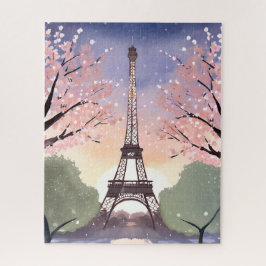 Puzzle Torre Eiffel en Flor | París Francia Acuarela