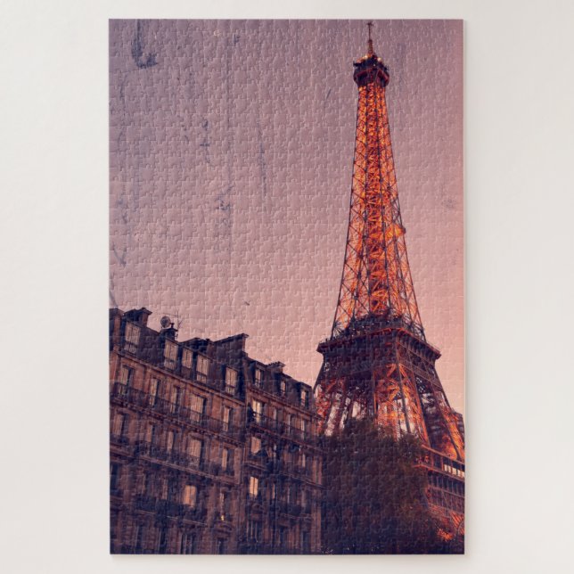 Puzzle Torre Eiffel - Estilo Retro de París - 20x30 - 101 (Vertical)