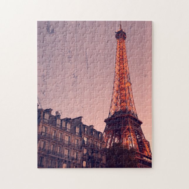 Puzzle Torre Eiffel - París estilo retro - 11x14 - 252 pc (Vertical)