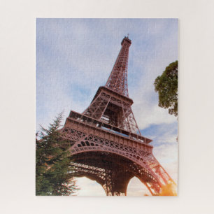 Puzzle Torre Eiffel París Francia Día Nublado