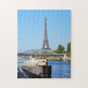 Puzzle Torre Eiffel y Pont Rouelle en el río Sena