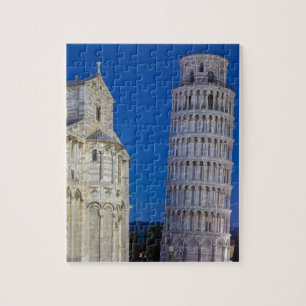 Puzzle Torre inclinada de Pisa de noche
