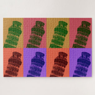 Puzzle Torre inclinada de Pisa Pop Art Travel