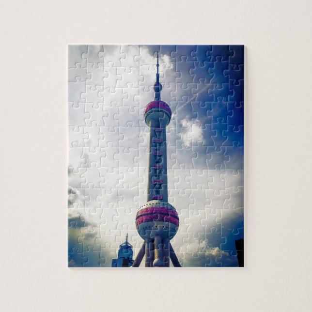 Puzzle Torre Perla Oriental - Shanghai - 8 x 10 pulgadas (Vertical)