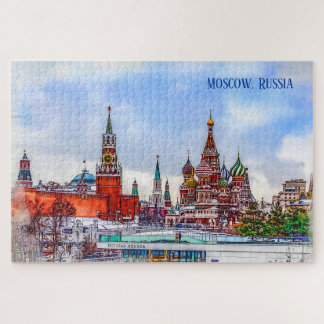 Puzzle Torre Spassky y Kremlin de Moscú, Rusia.