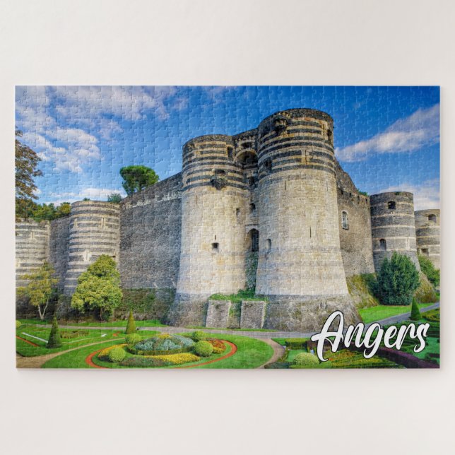 Puzzle Torres de Angers, Angers, Francia (Horizontal)
