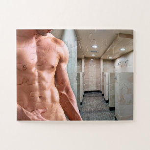 Puzzle Torso masculino musculoso sin camiseta de Slippery