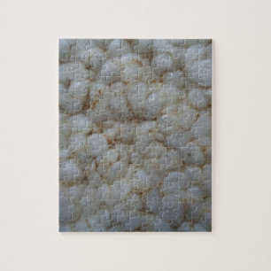 Puzzle Torta de arroz, comida sana, bocado blanco