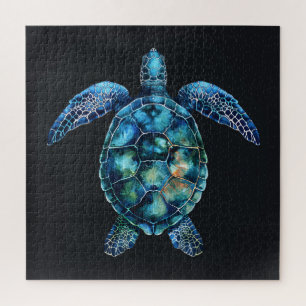 Puzzle Tortuga azul acuática