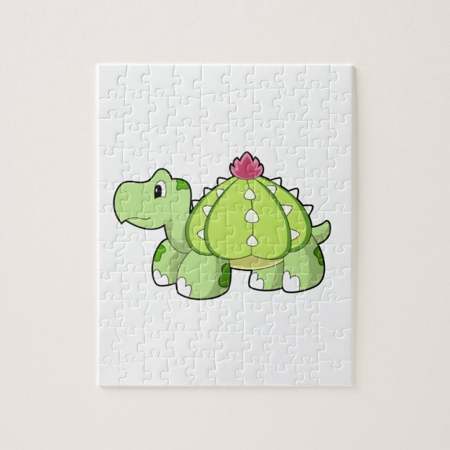 Puzzle Tortuga como cactus (Vertical)