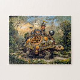 Puzzle Tortuga con Biblioteca y Terraza en la Azotea en e