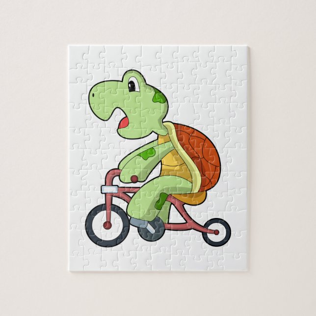 Puzzle Tortuga con bicicleta (Vertical)