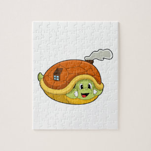 Puzzle Tortuga con caparazón como casa