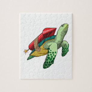Puzzle Tortuga con Cohete