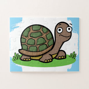 Puzzle Tortuga de dibujos animados linda