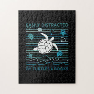 Puzzle Tortuga Distraída Fácilmente Por Tortugas Y Libros
