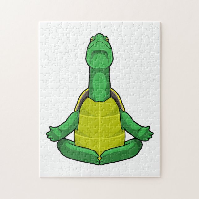 Puzzle Tortuga en la meditación del yoga (Vertical)