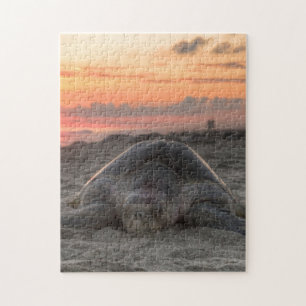 Puzzle Tortuga marina en la arena