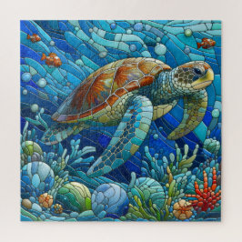 Puzzle Tortuga marina mosaica submundo Vibrante Adulto ún