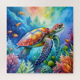Puzzle Tortuga marina pintada