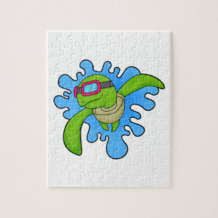 Puzzle Tortuga Natación Gafas de natación