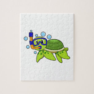 Puzzle Tortuga para bucear con tubo
