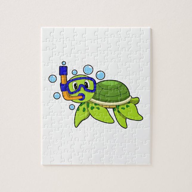 Puzzle Tortuga para bucear con tubo (Vertical)