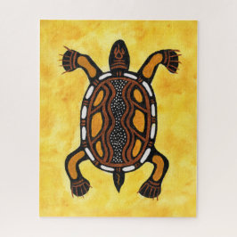 Puzzle Tortuga - Pintura de arte inspirada en los aboríge