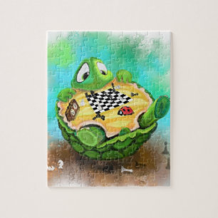 Puzzle Tortuga y parábola en juego de ajedrez jigsaw Dive