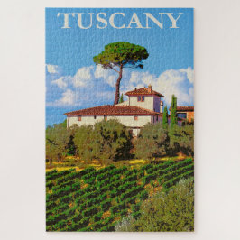 Puzzle Toscana Italia Poster de Viajes Vintage Villa Ital