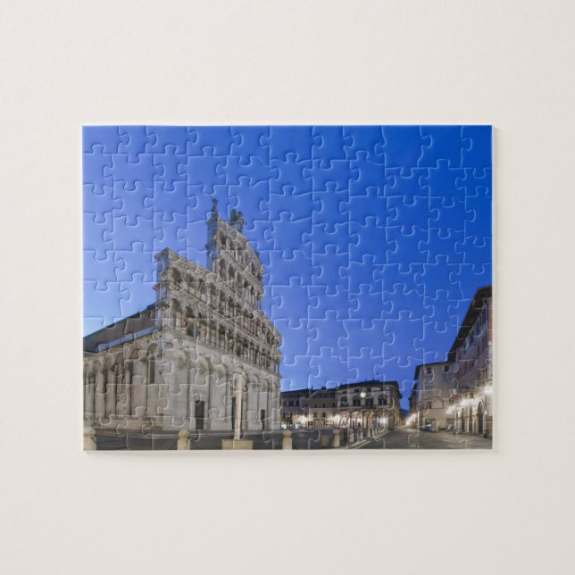Puzzle Toscana, Lucca, Piazza San Michele al amanecer (Horizontal)