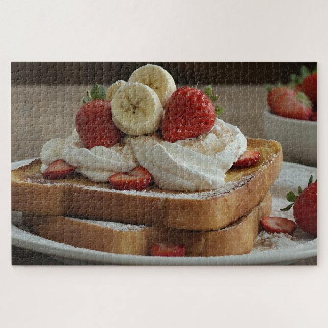 Puzzle Tostada Francesa de Fresa y Plátano (Horizontal)