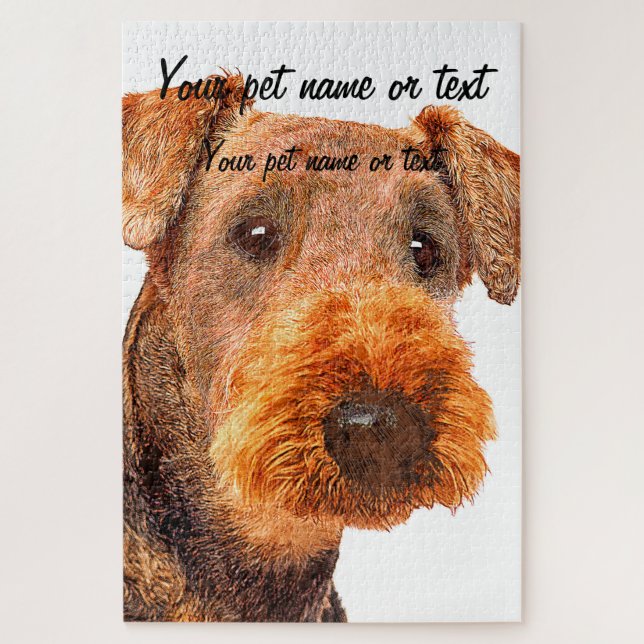Puzzle Totalmente Adorable, Airedale Terrier Dog (Vertical)
