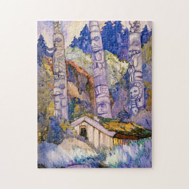 Puzzle Totems de Haida, Cha-atl, Isla de la Reina Charlot (Vertical)