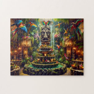 Puzzle Totems Tiki Místicos Loros Jungla Tropical