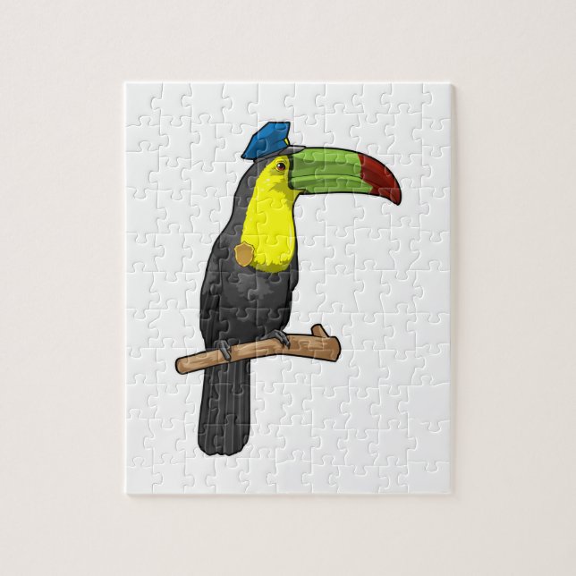 Puzzle Toucan como policía (Vertical)