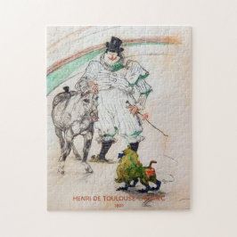 Puzzle Toulouse-Lautrec, Payaso Circus con caballo y mono