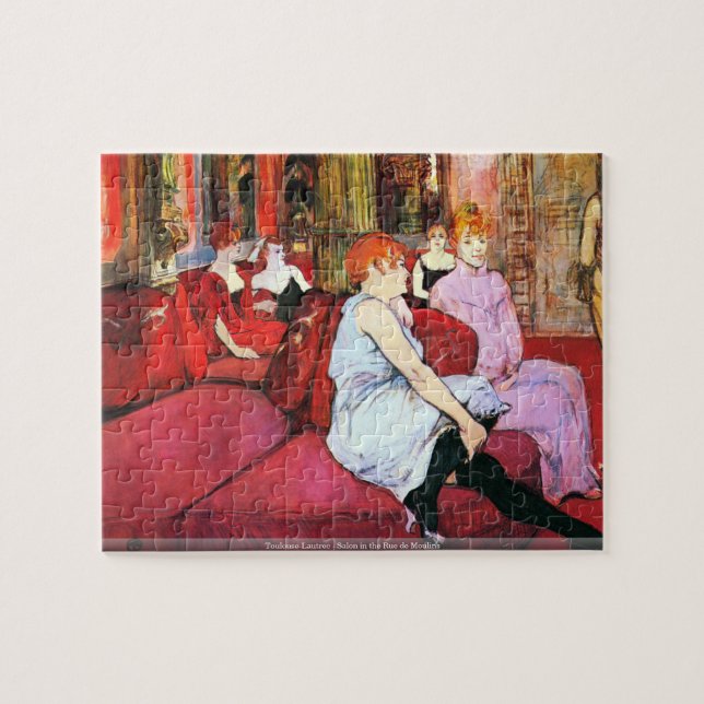 Puzzle Toulouse-Lautrec - salón en el puz del de Moulins (Horizontal)