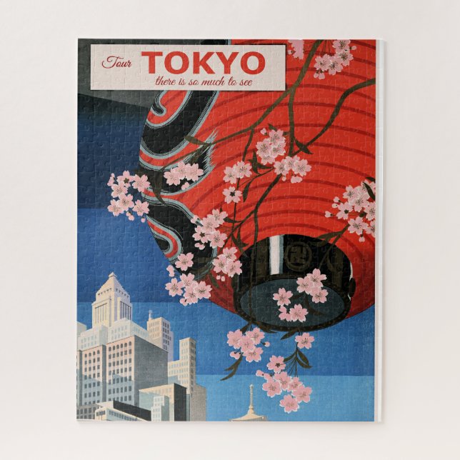 Puzzle Tour Tokyo, Japan, travel poster, (Vertical)
