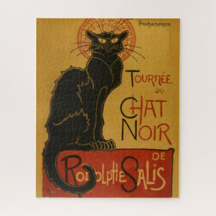 Puzzle Tournee Chat Noir Black Cat Vintage Illustration