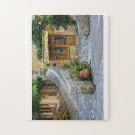 Puzzle Townscape con la tienda en Dordoña, Francia