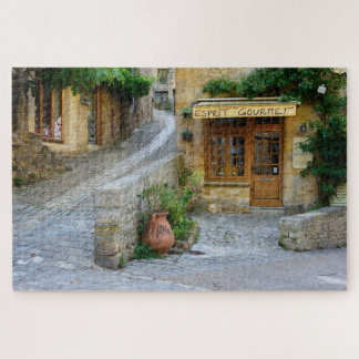 Puzzle Townscape con la tienda en Dordoña, Francia
