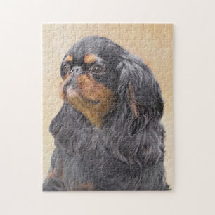 Puzzle Toy English Spaniel Pintura Original Arte Animal