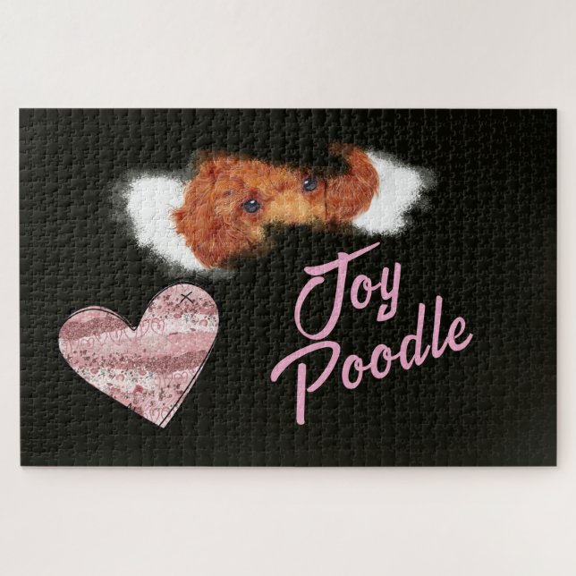 Puzzle Toy Poodle Eyes Color sólido 1000 pieza (Horizontal)