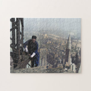 Puzzle Trabajador del hierro en el armazón Empire State 1